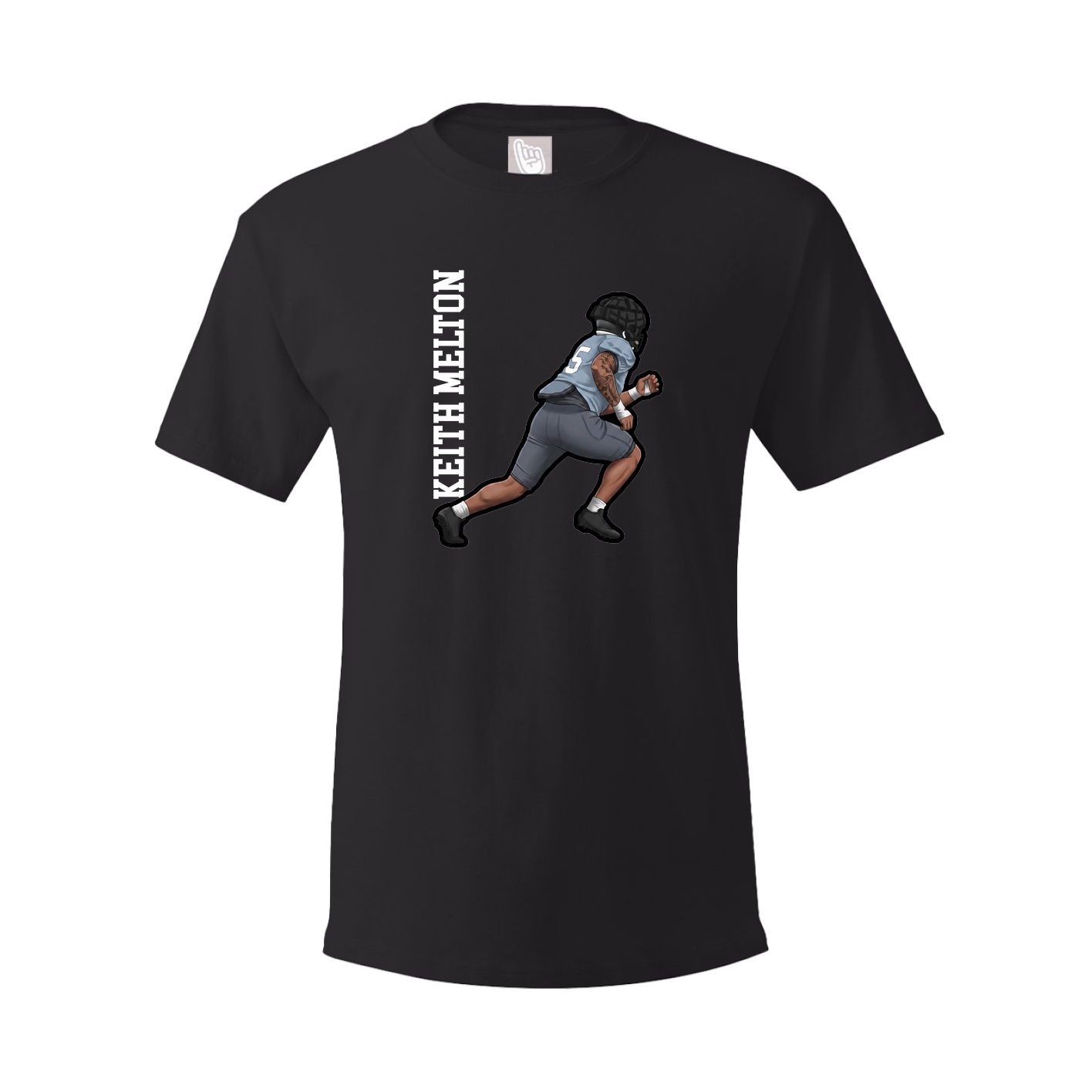 Youth Tee — Name Vertical in Black