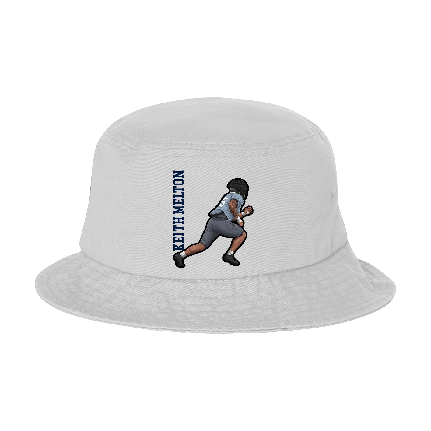 Bucket Cap — Name Vertical in White