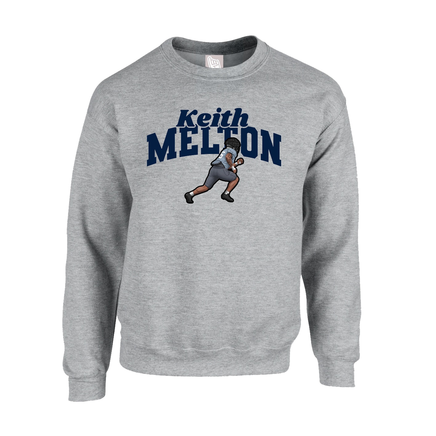 Fleece Crew — Signature Arch in Grey