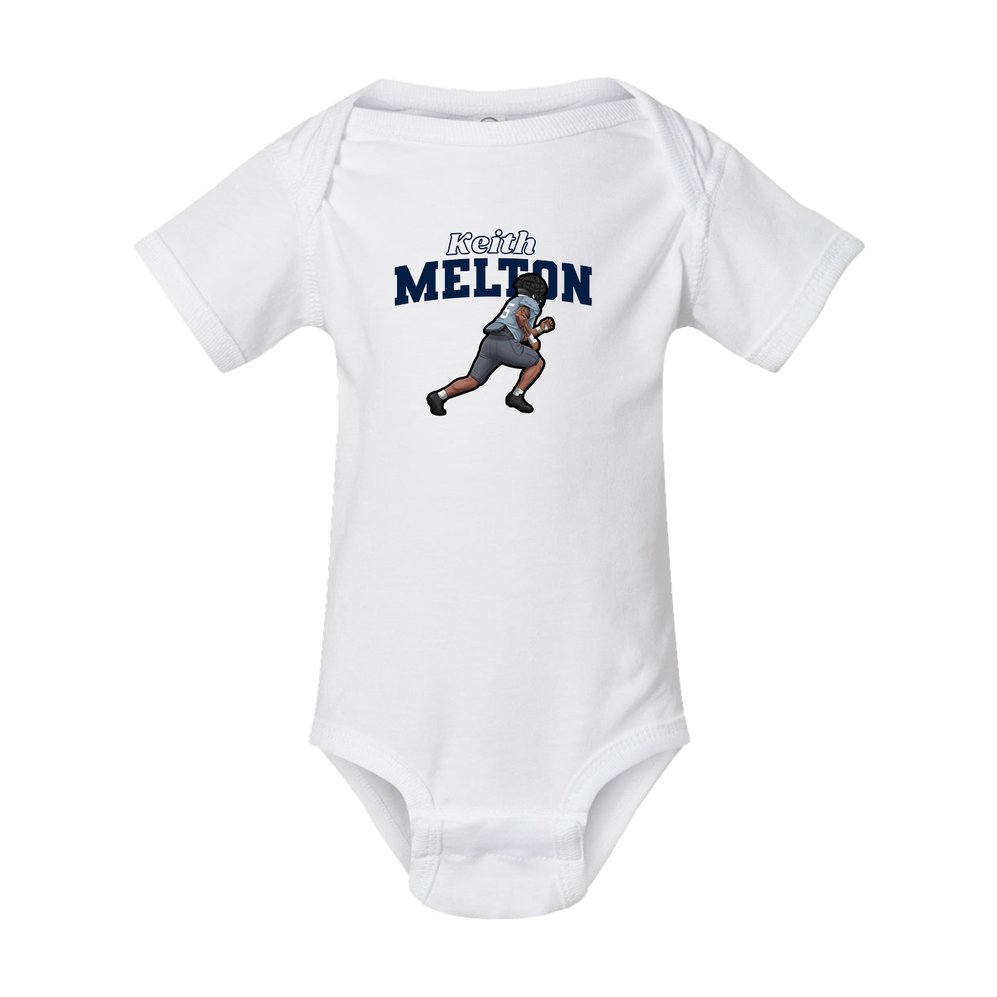 Baby Onesie — Name Arch in White