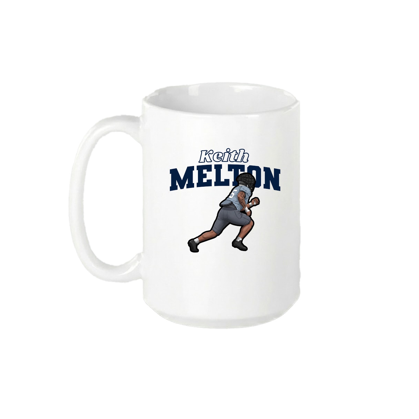 15oz Coffee Mug — Name Arch in White