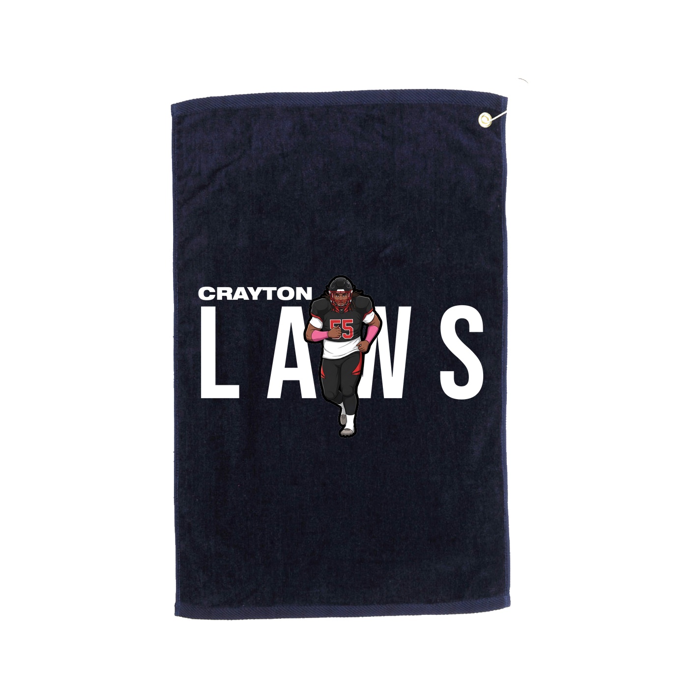 Golf Towel — Player Name in Navy