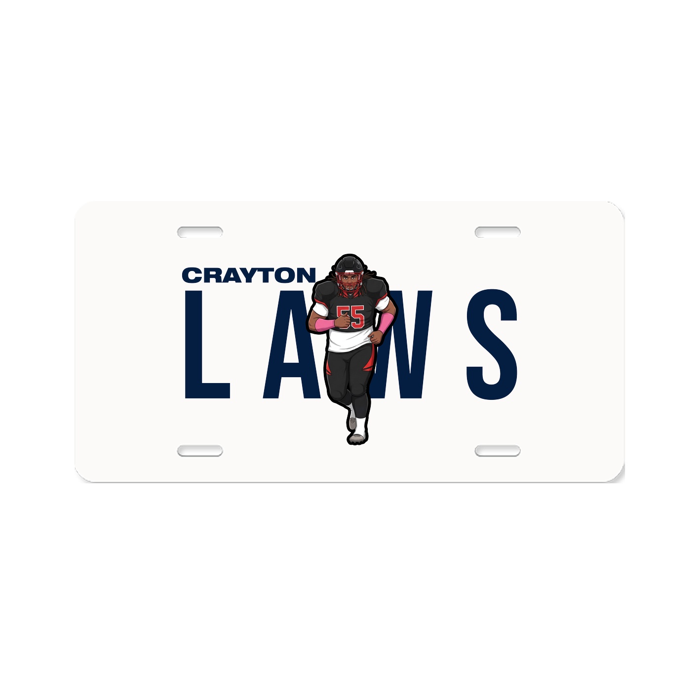 License Plate — Player Name in Classic
