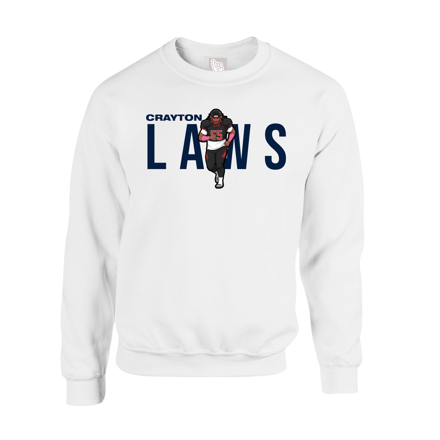 Fleece Crew — Player Name in White