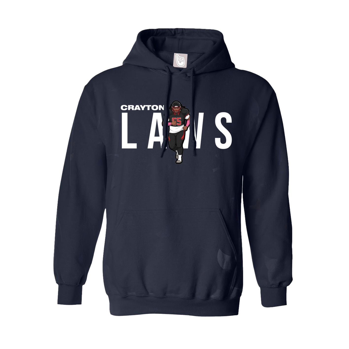 Youth Hoodie — Player Name in Navy