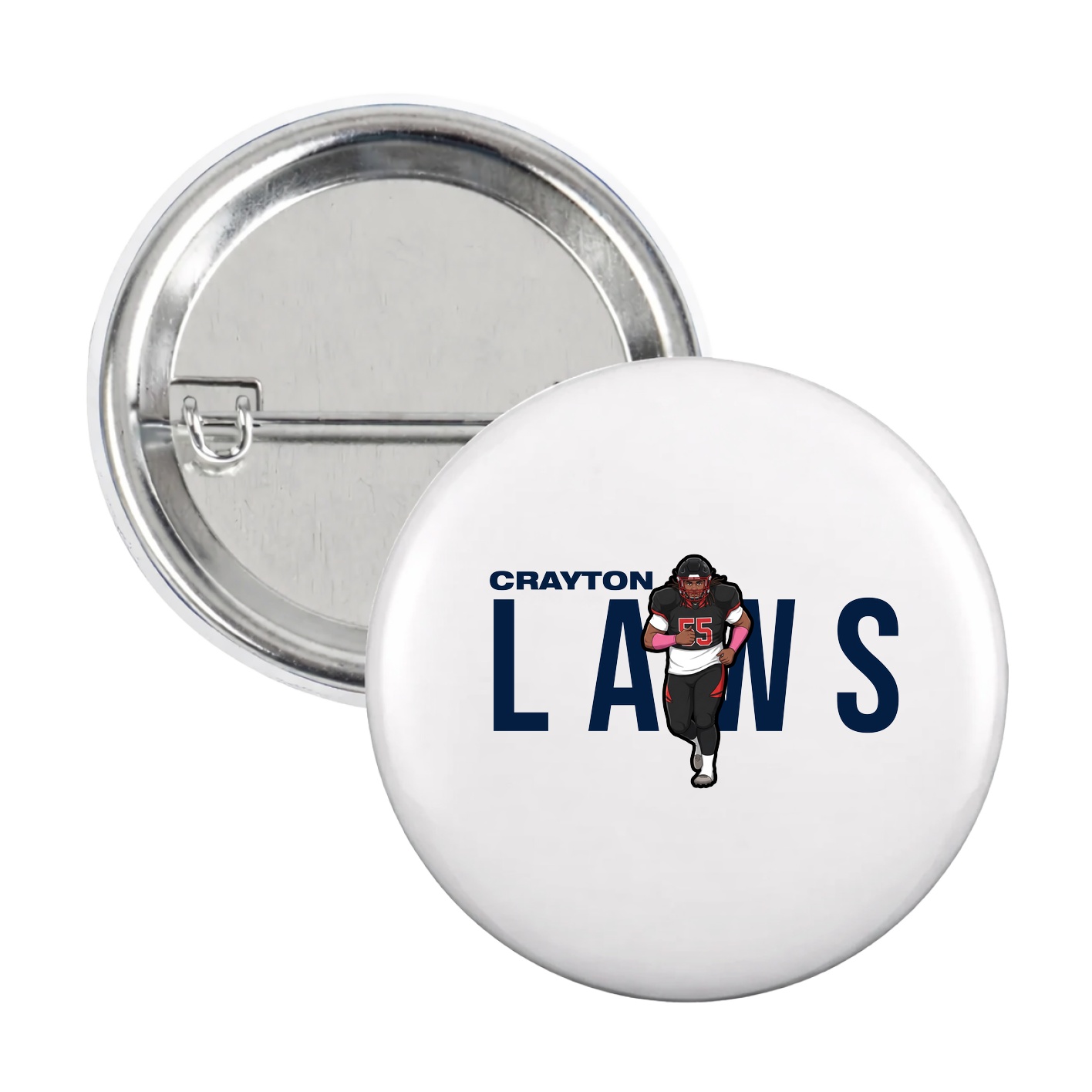 Game Day Button — Player Name in White