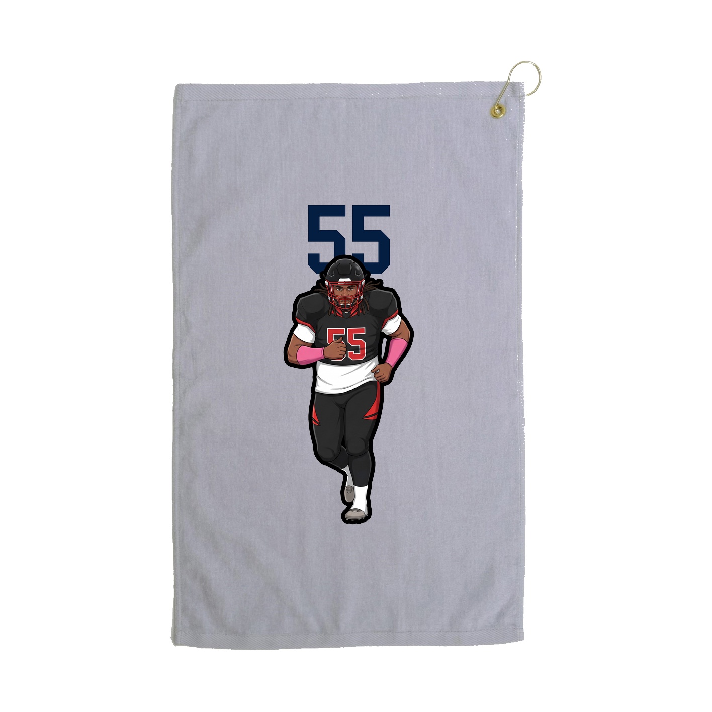 Golf Towel — Number Top in Grey