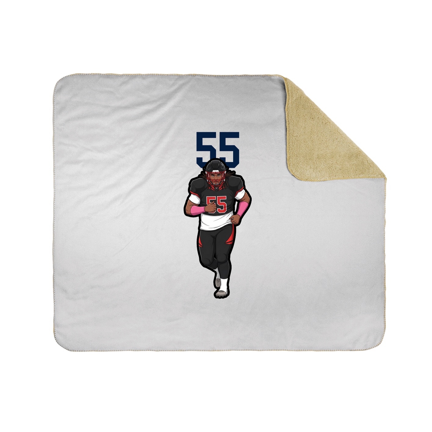 Throw Blanket — Number Top in White
