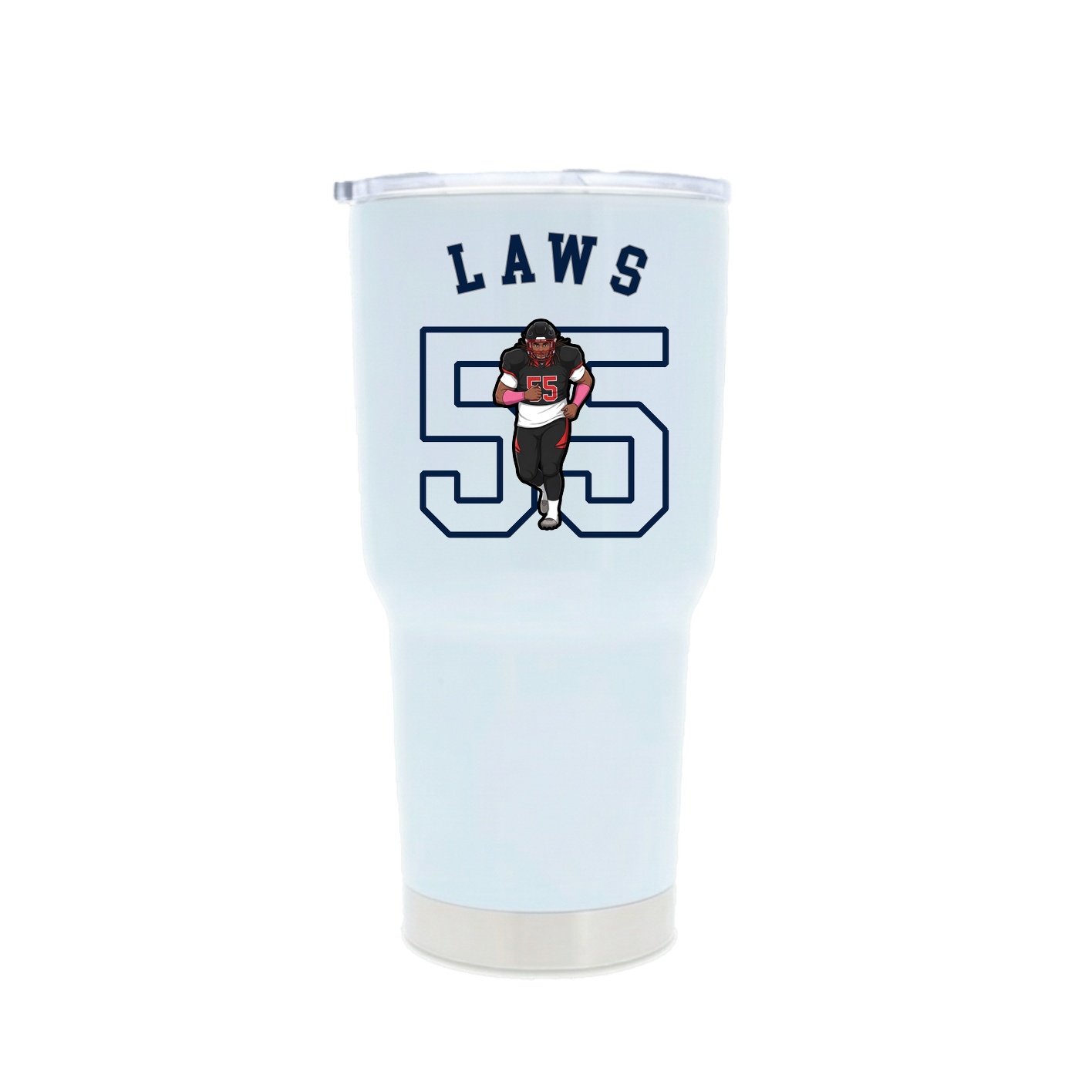 30oz Stainless Steel Tumbler — Shirsey Arch in White