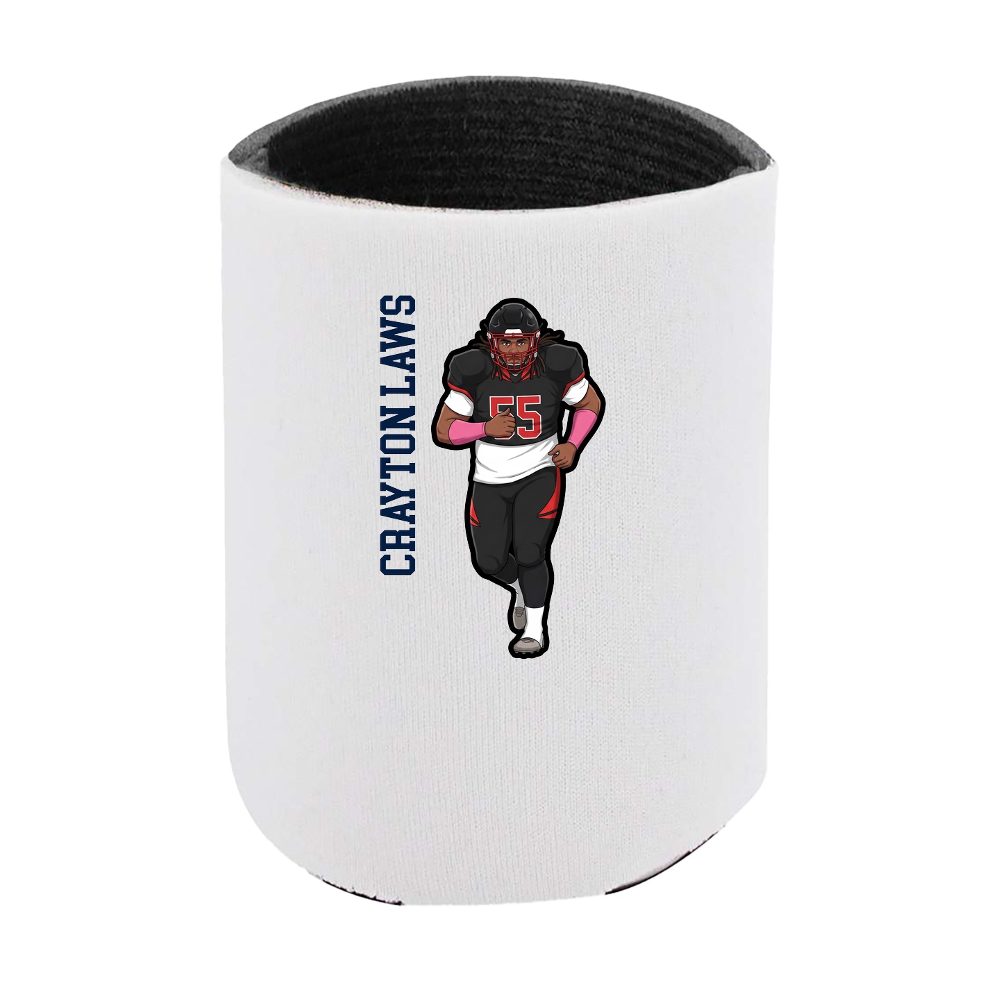 Can Holder — Name Vertical in White