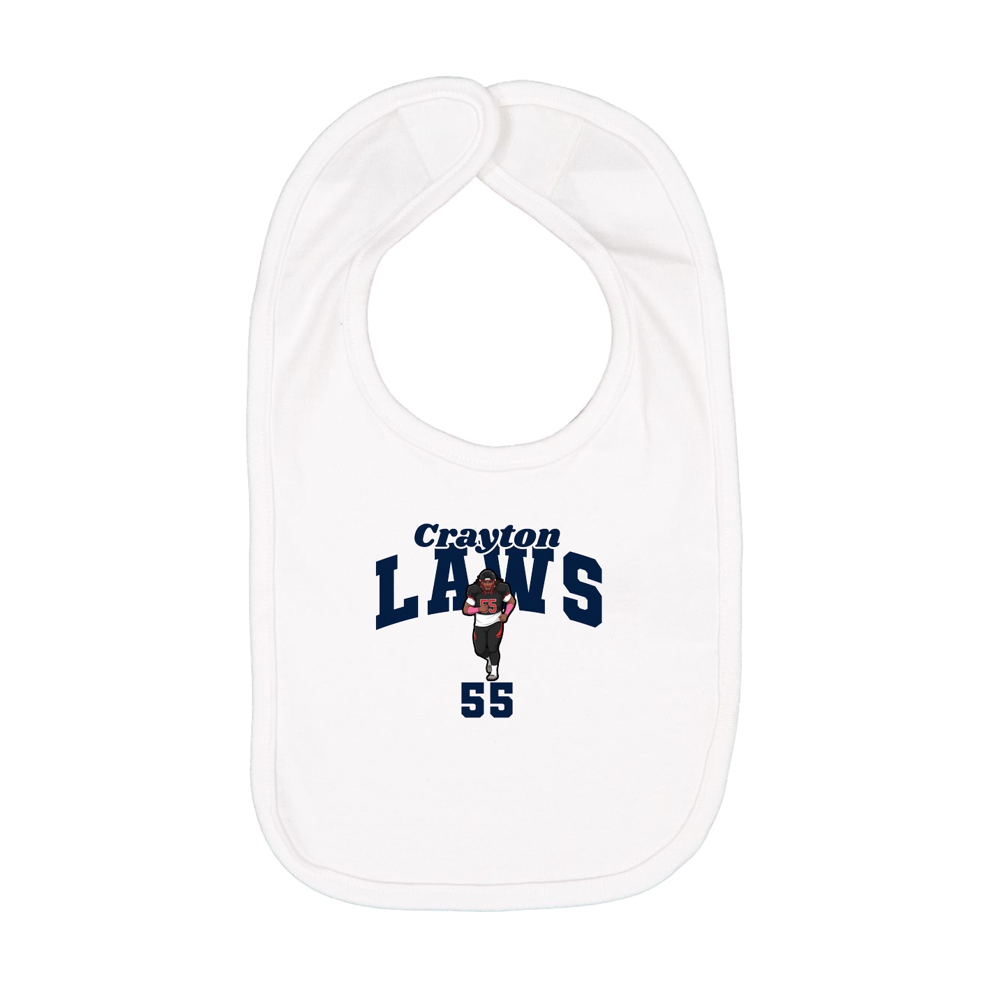 Infant Bib — Signature Arch in White