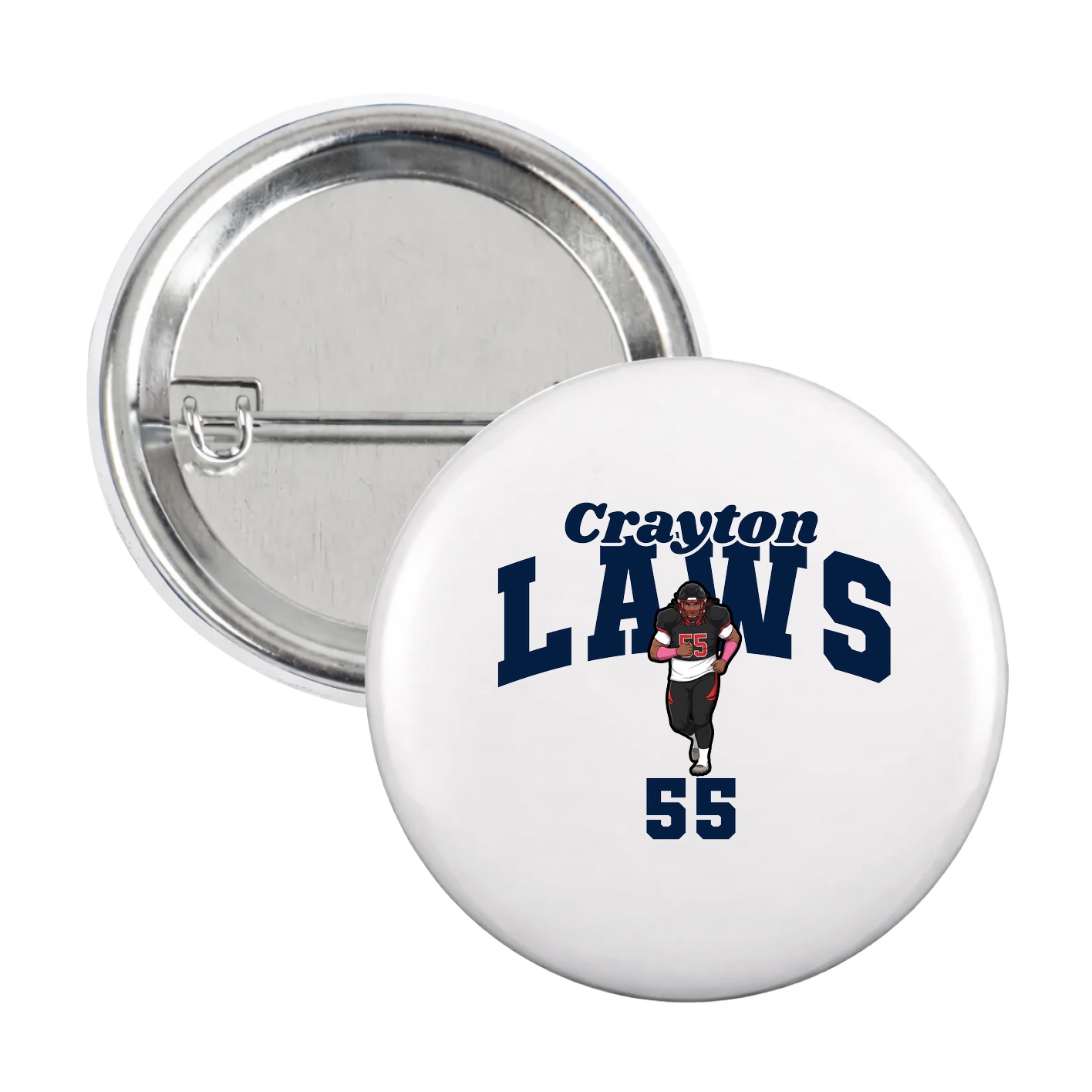 Game Day Button — Signature Arch in White