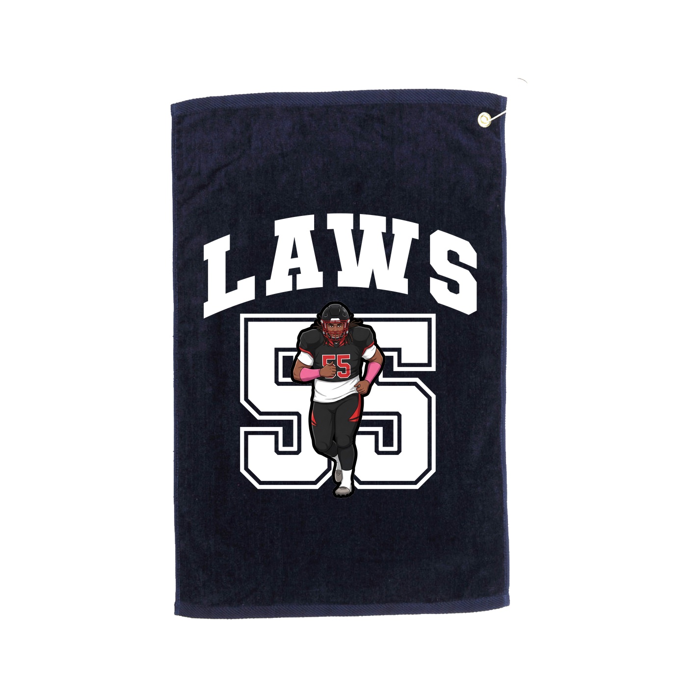 Golf Towel — Number in Navy