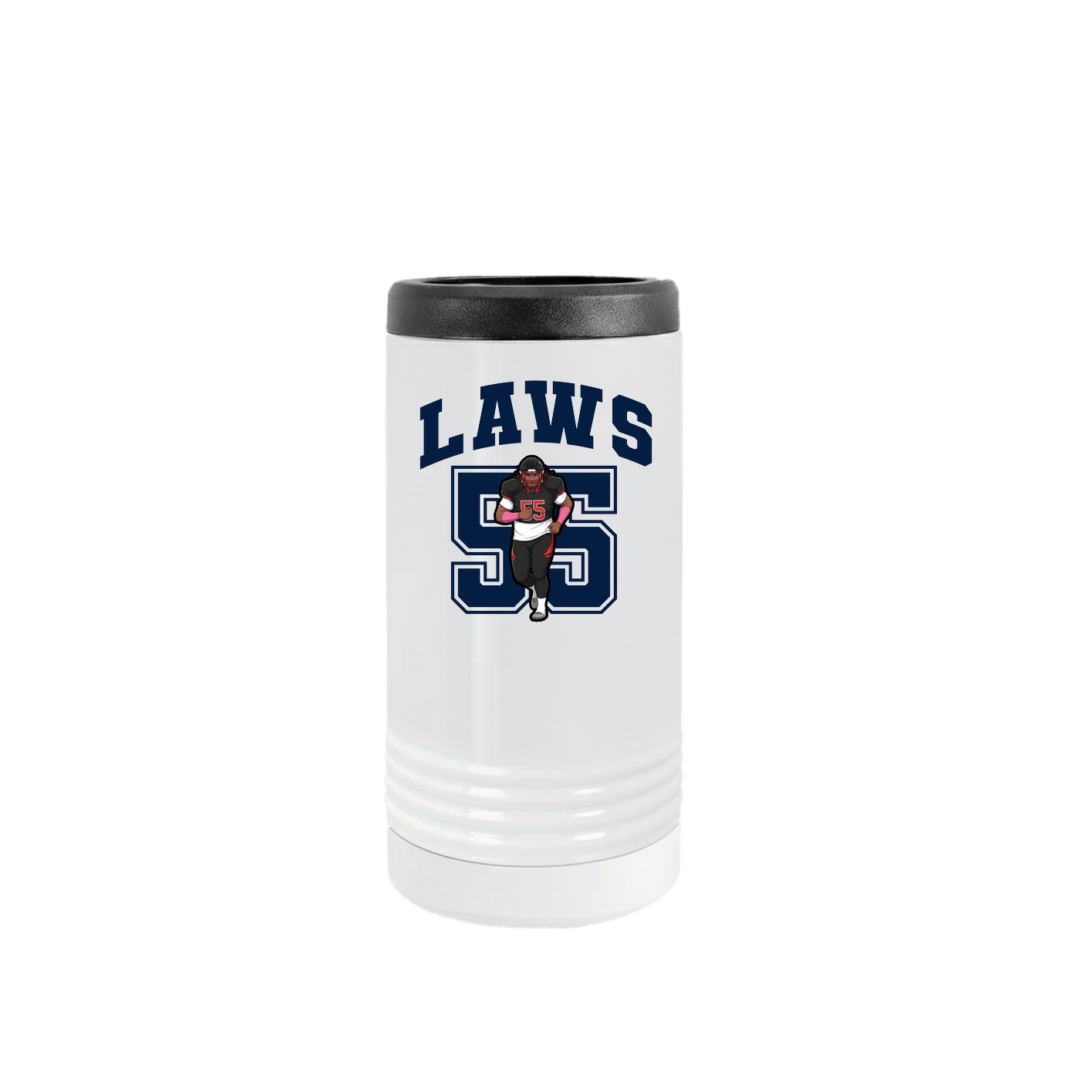 Slim Beverage Holder — Number in White