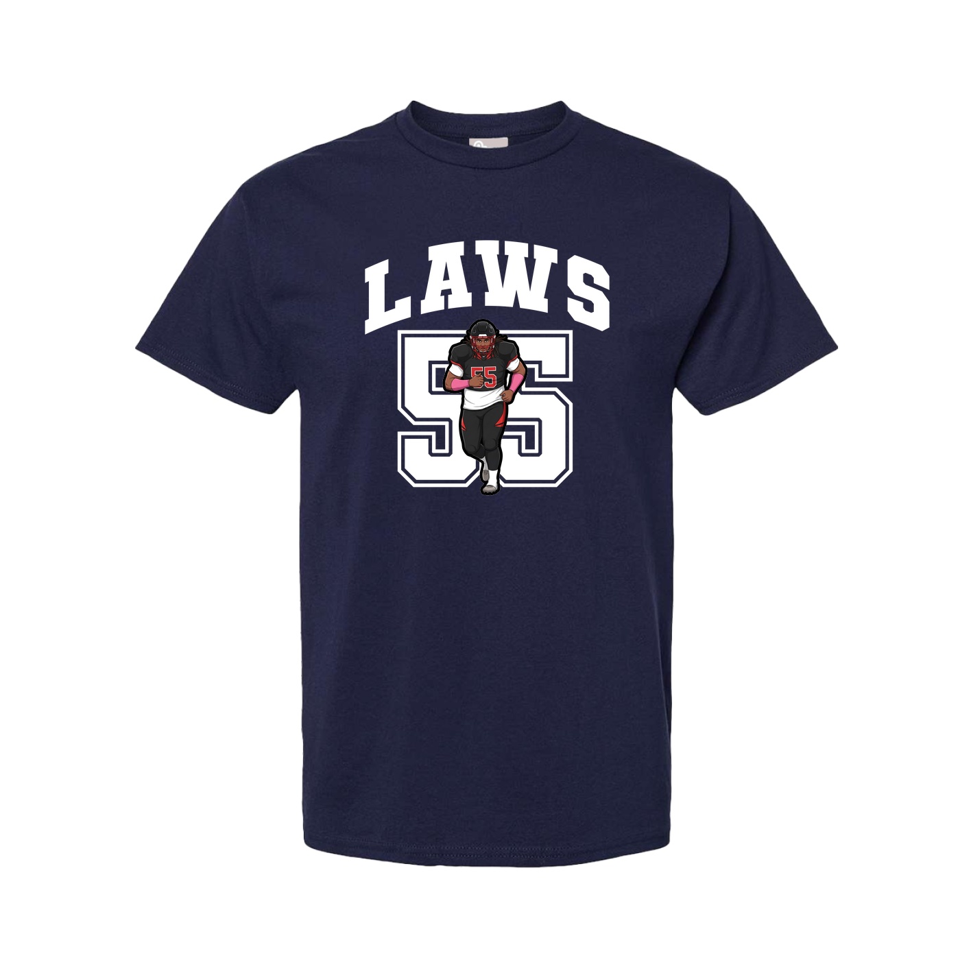 Youth Tee — Number in Navy