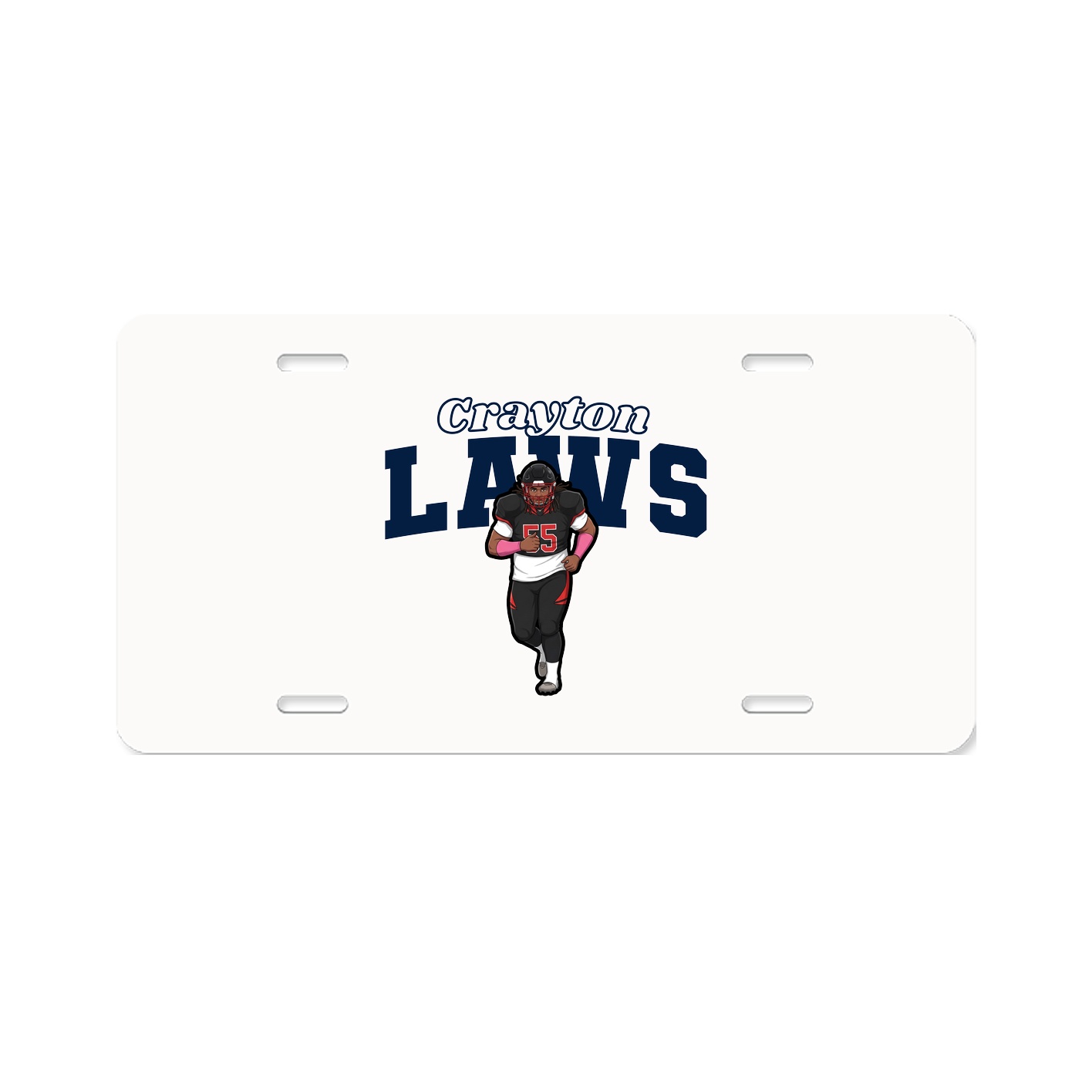 License Plate — Name Arch in Classic
