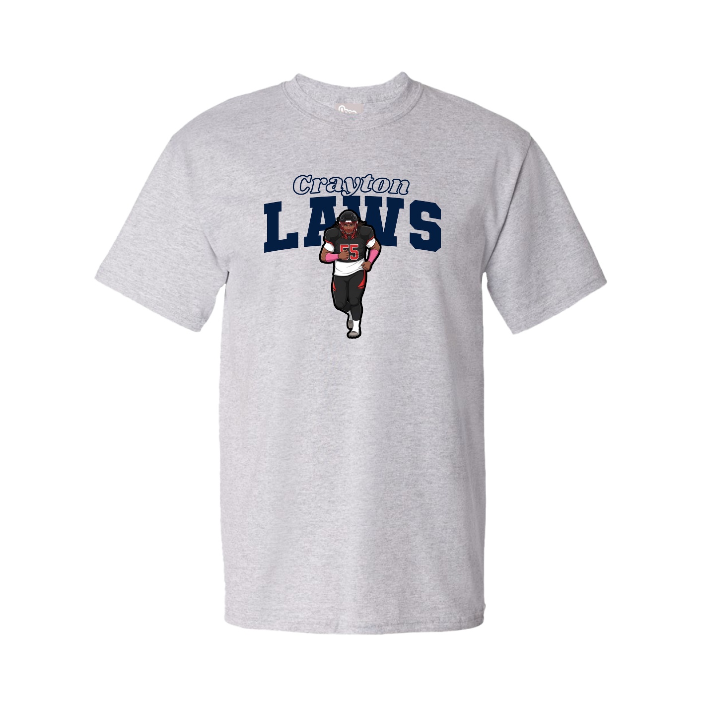 Youth Tee — Name Arch in Grey