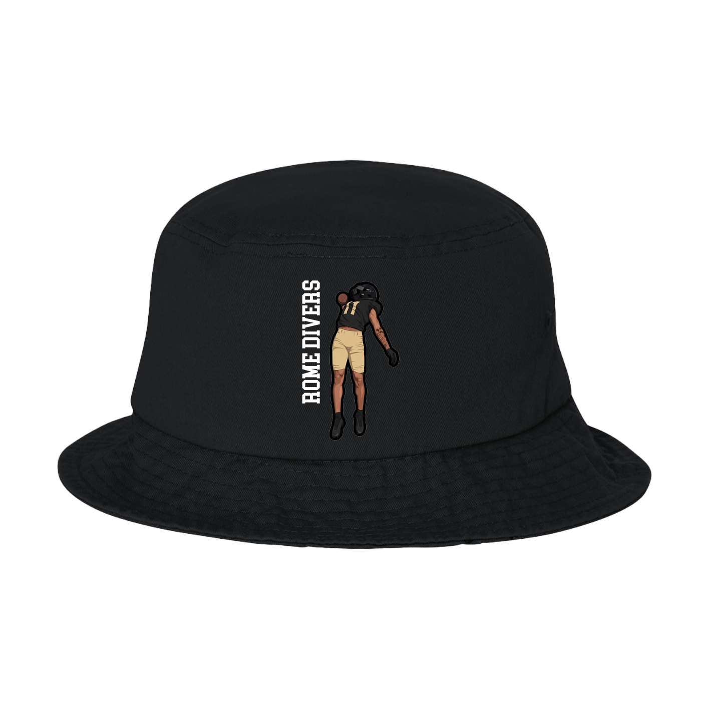 Bucket Cap — Name Vertical in Black