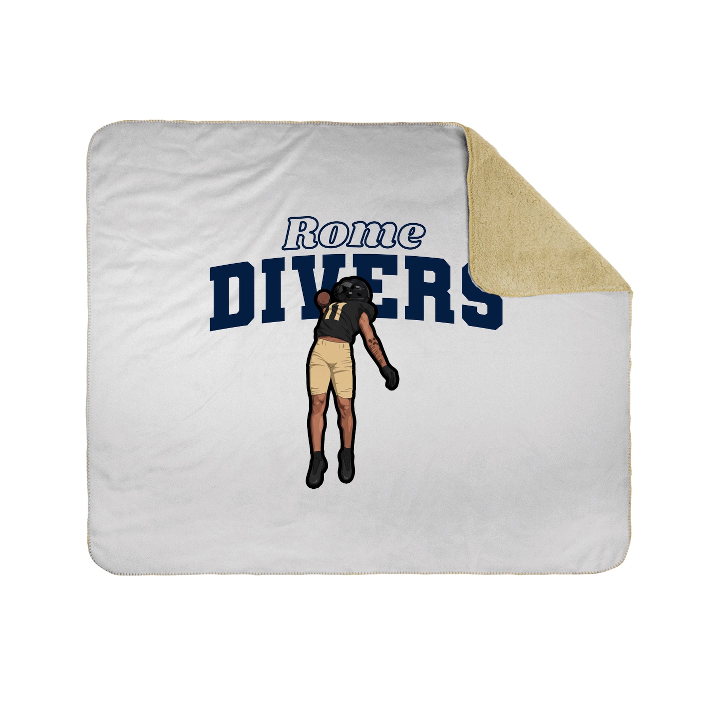 Throw Blanket — Name Arch in White