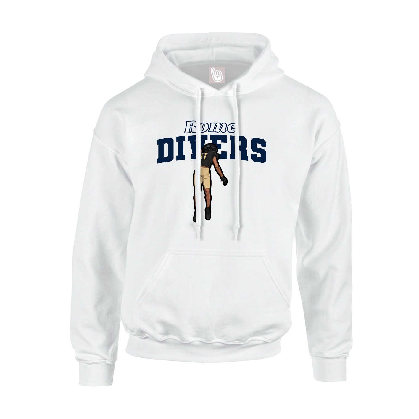 Hoodie — Name Arch in White