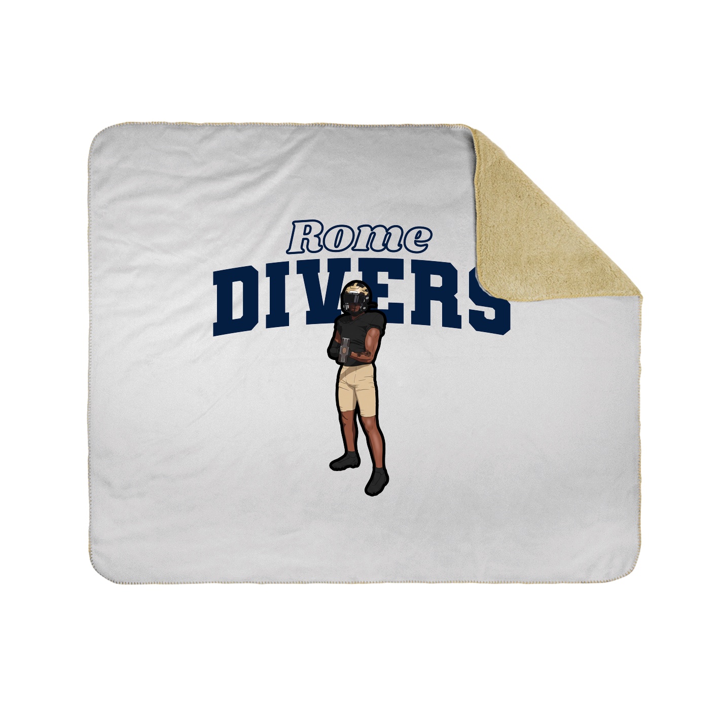 Throw Blanket — Name Arch in White