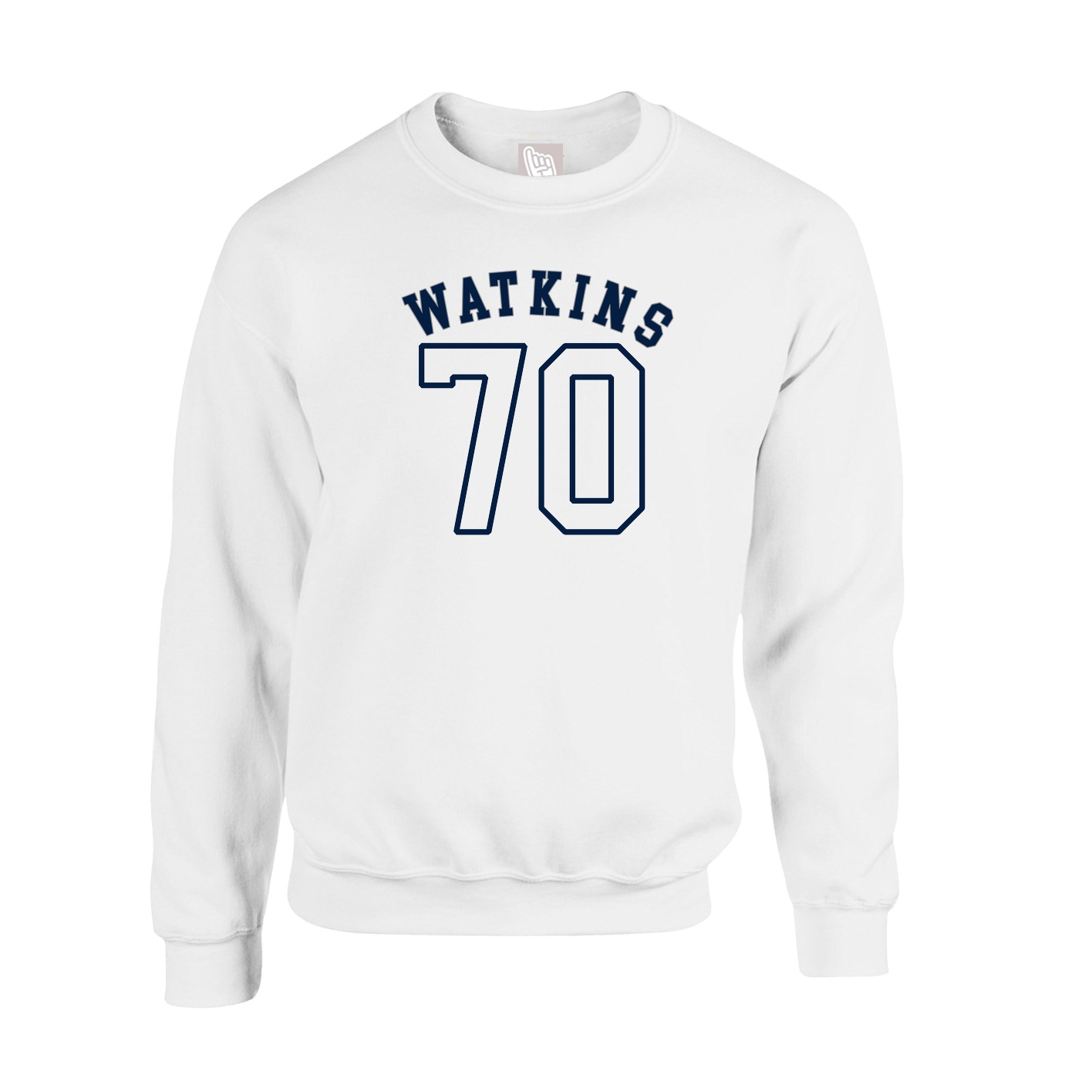 Fleece Crew — Shirsey Arch in White