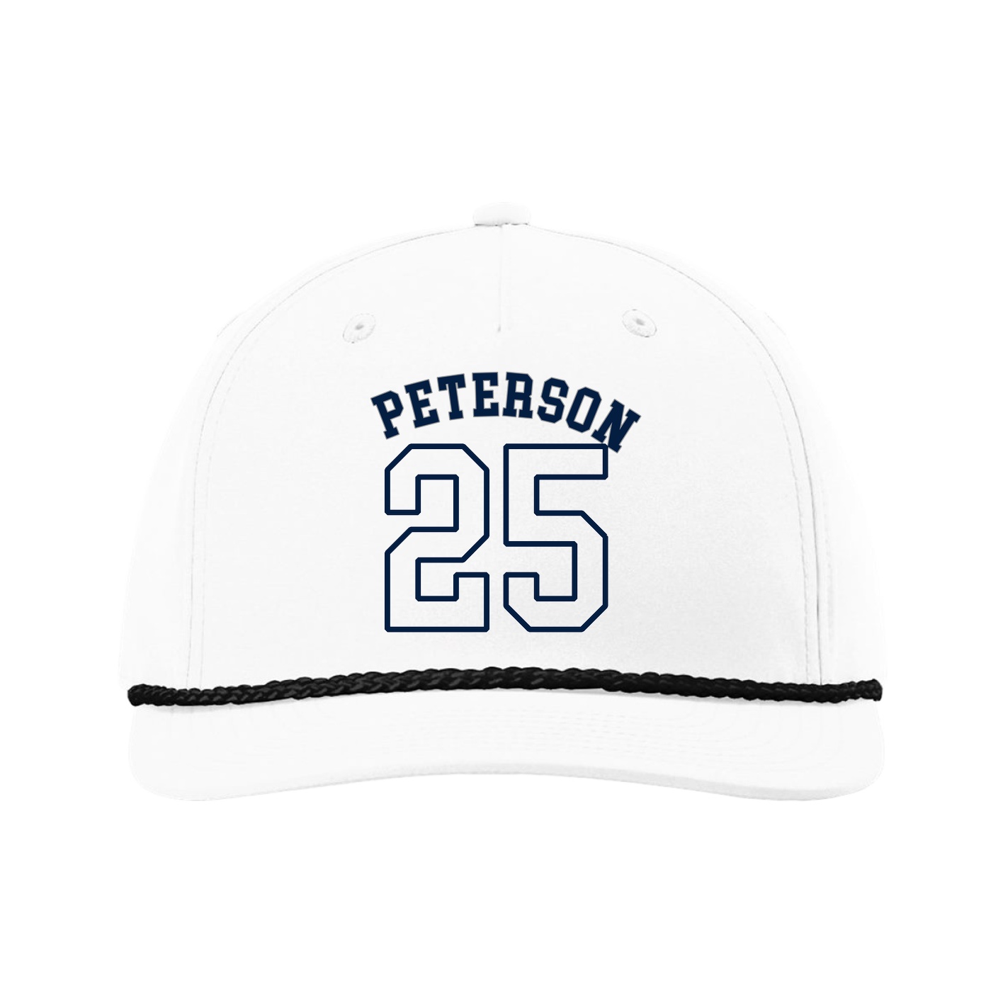 Five-Panel Classic Rope Cap — Shirsey Arch in White