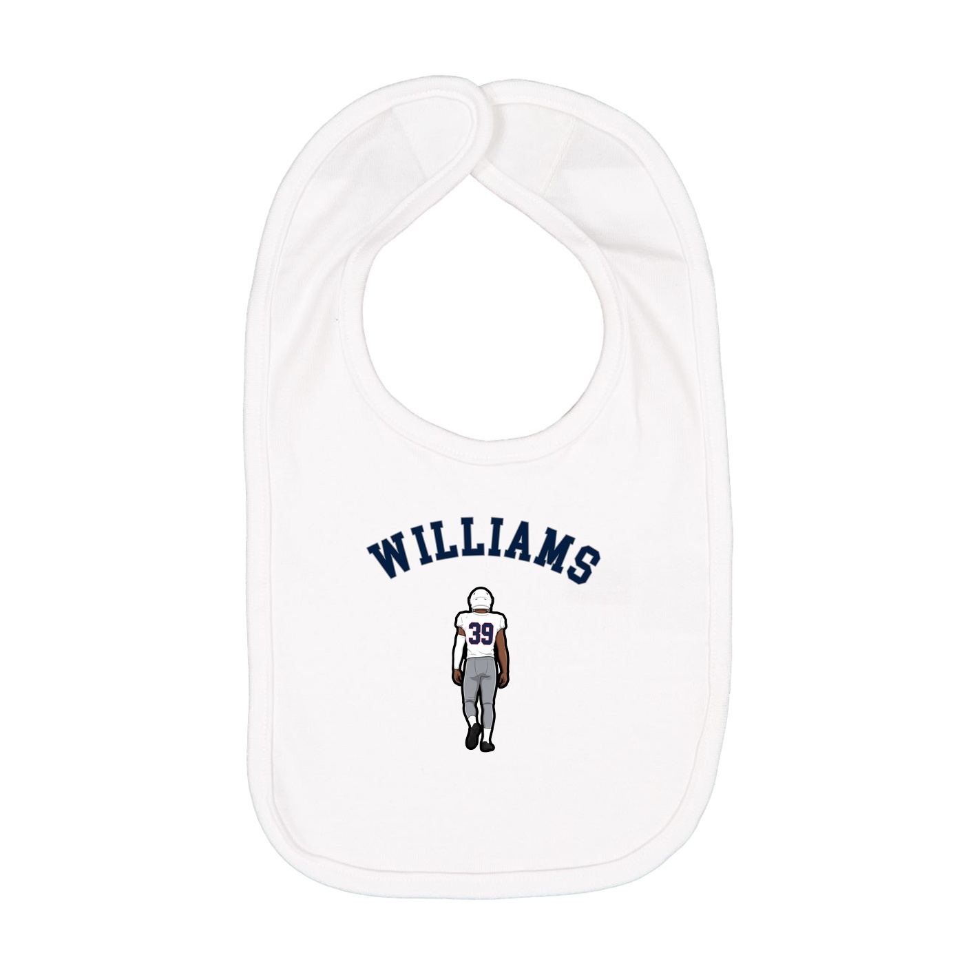 Infant Bib — Shirsey Arch in White