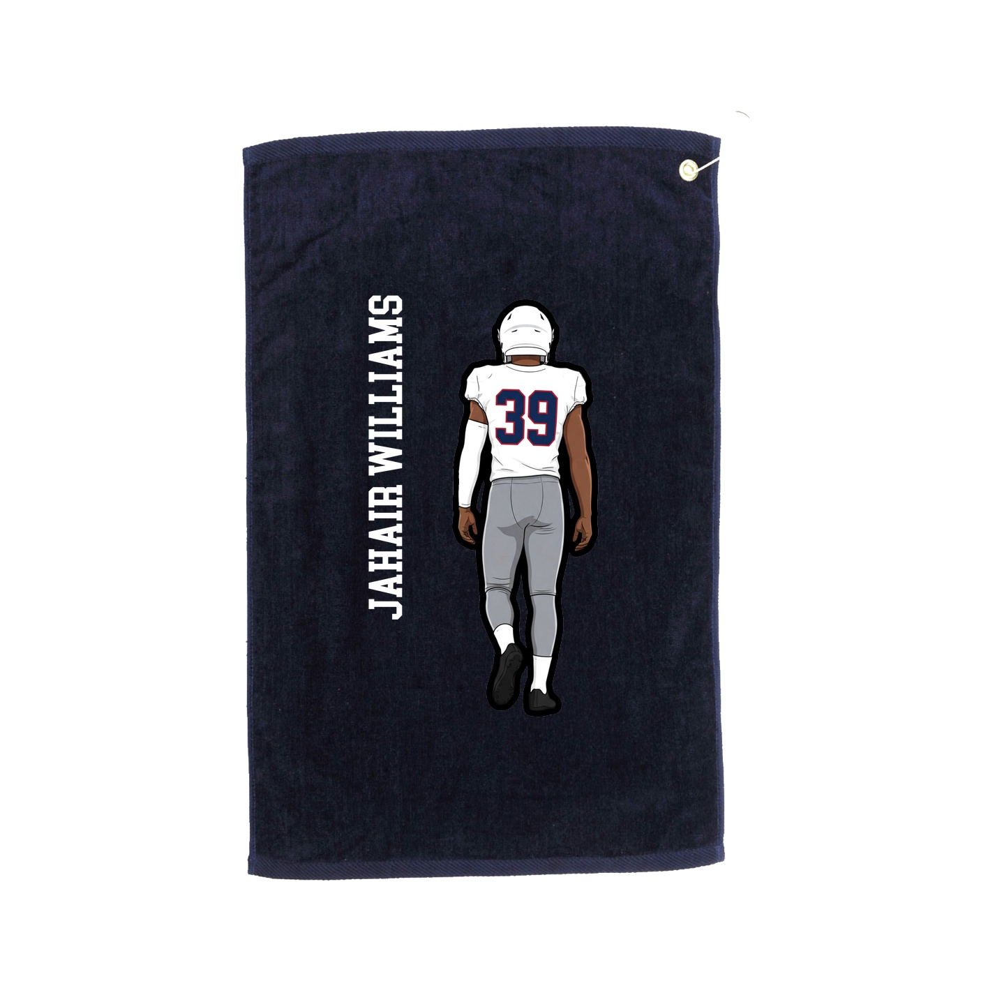 Golf Towel — Name Vertical in Navy