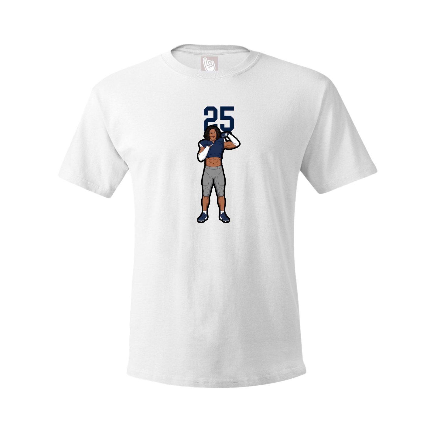 Youth Tee — Number Top in White