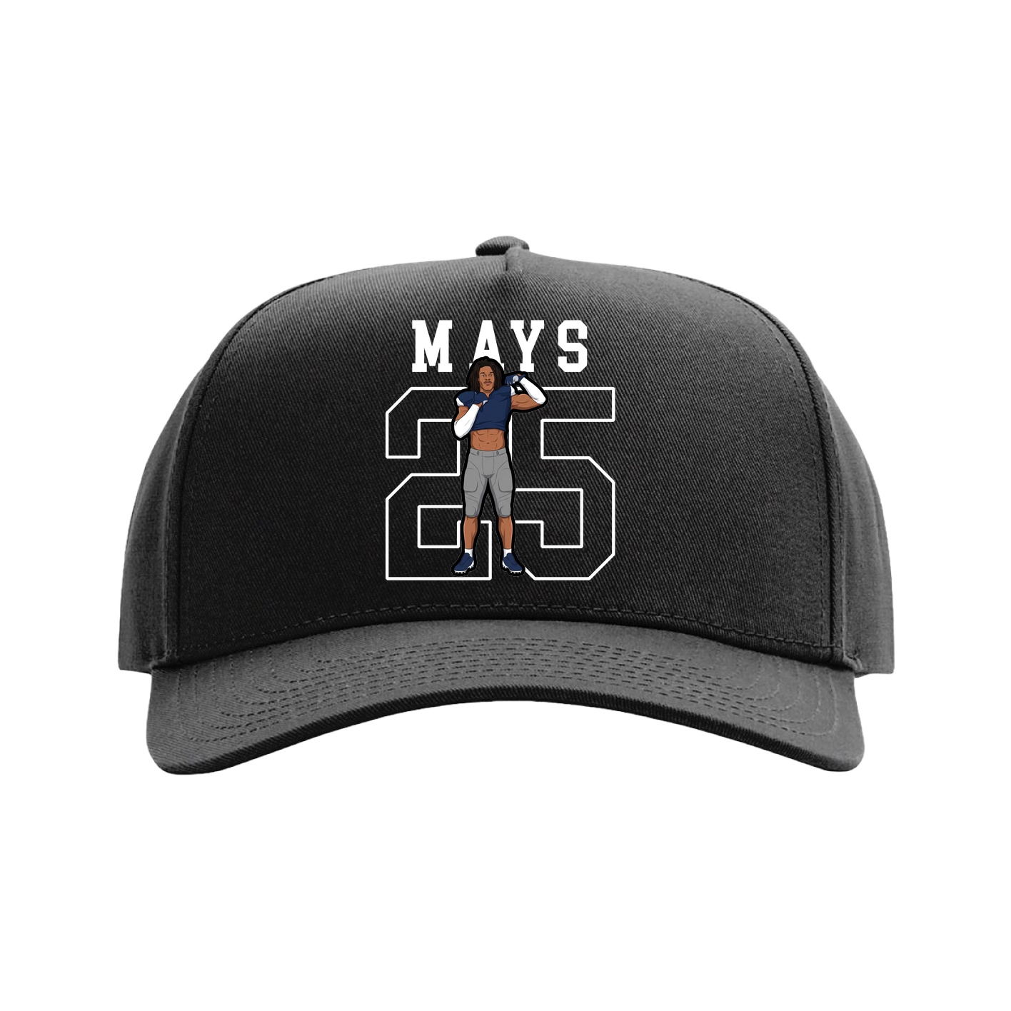 Full Fabric Five-Panel Champ Cap — Shirsey in Black