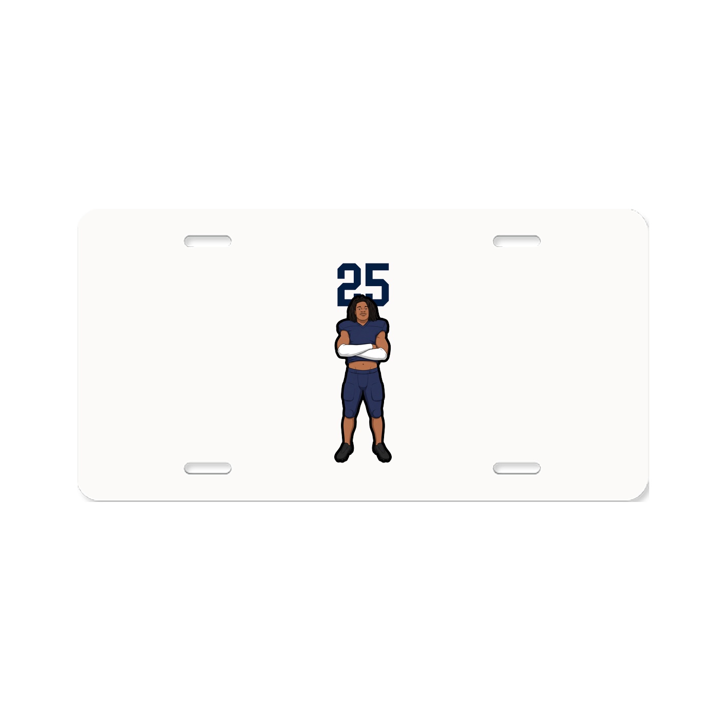 License Plate — Number Top in Classic