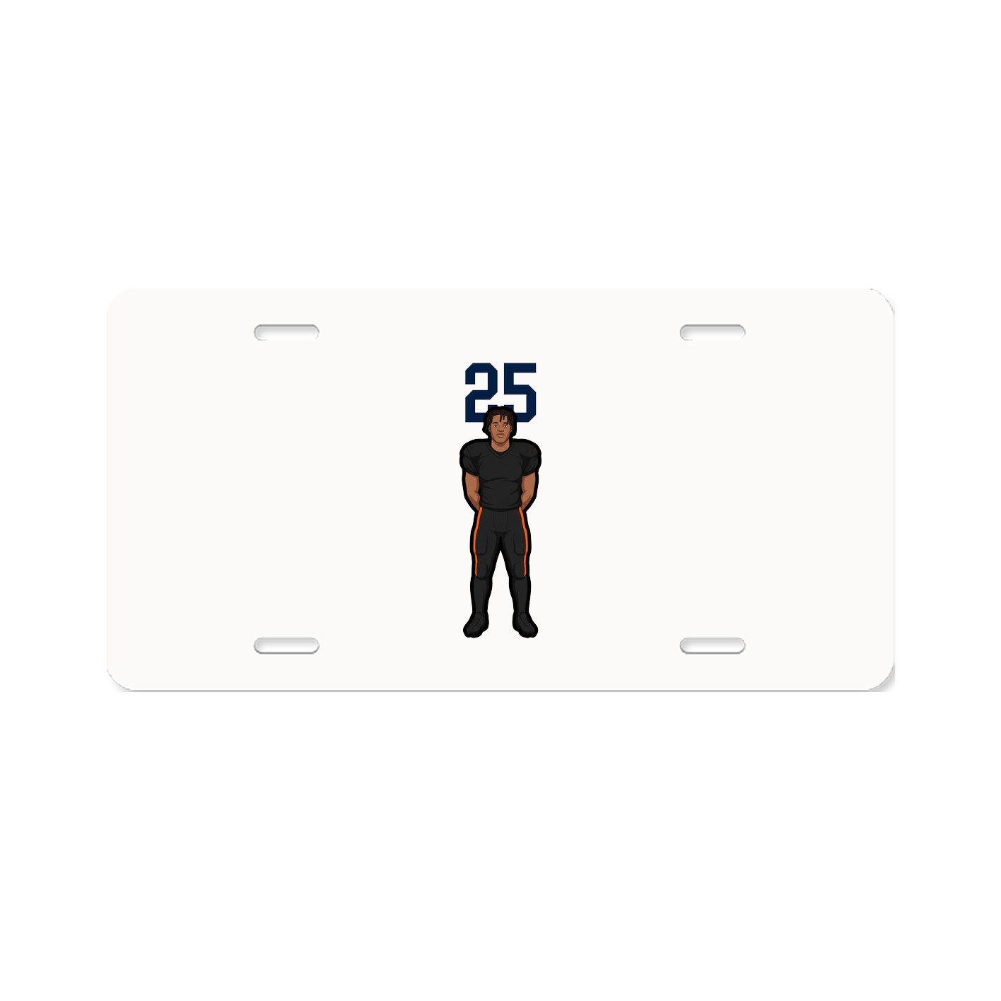 License Plate — Number Top in Classic