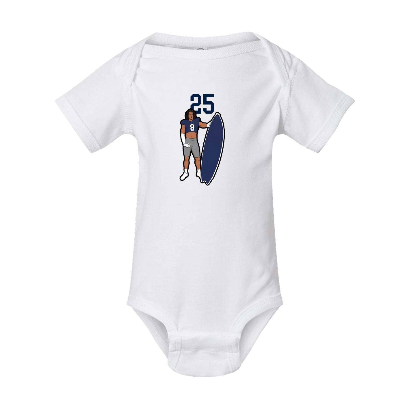 Baby Onesie — Number Top in White