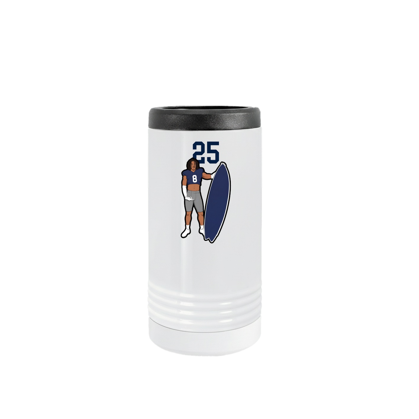 Slim Beverage Holder — Number Top in White
