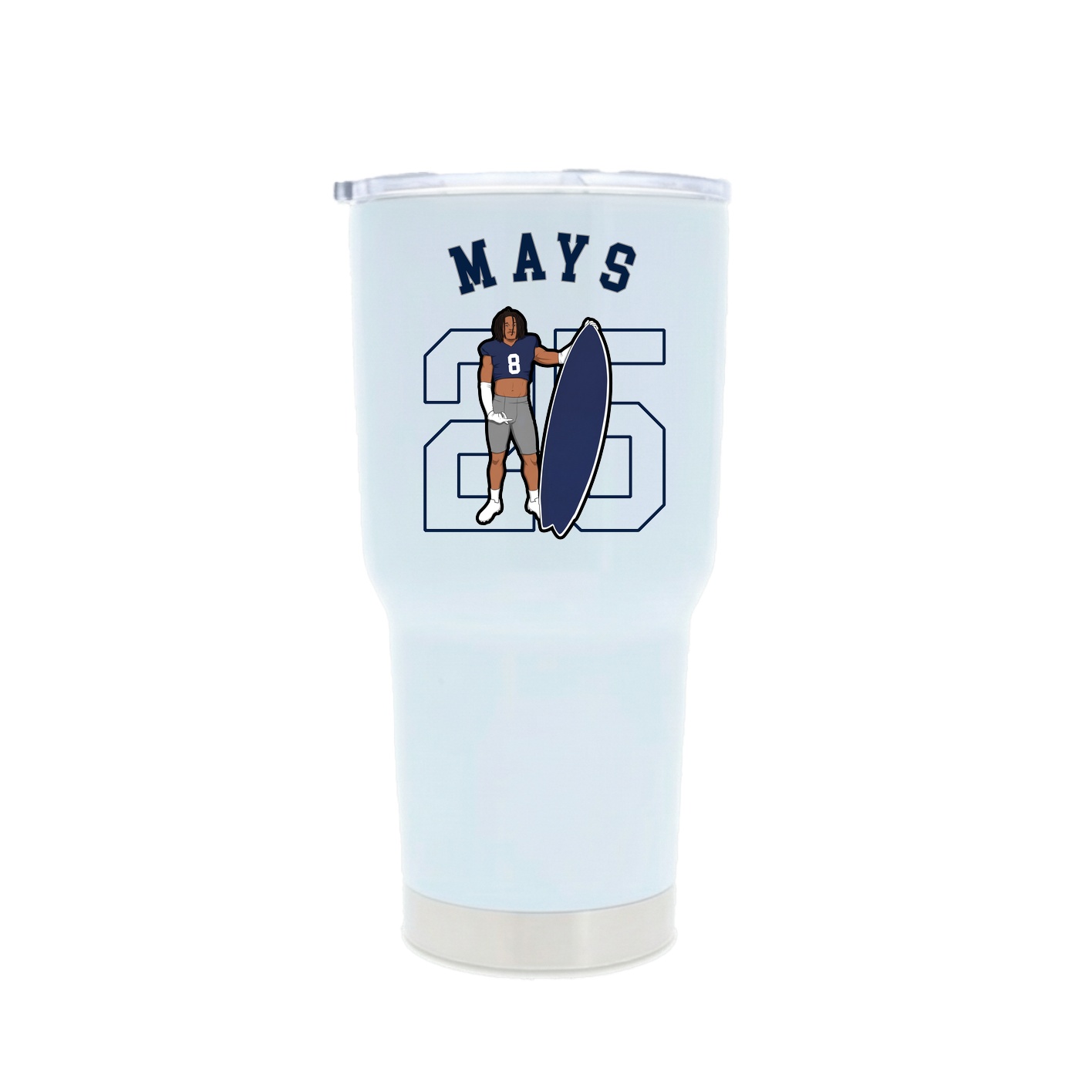 30oz Stainless Steel Tumbler — Shirsey Arch in White