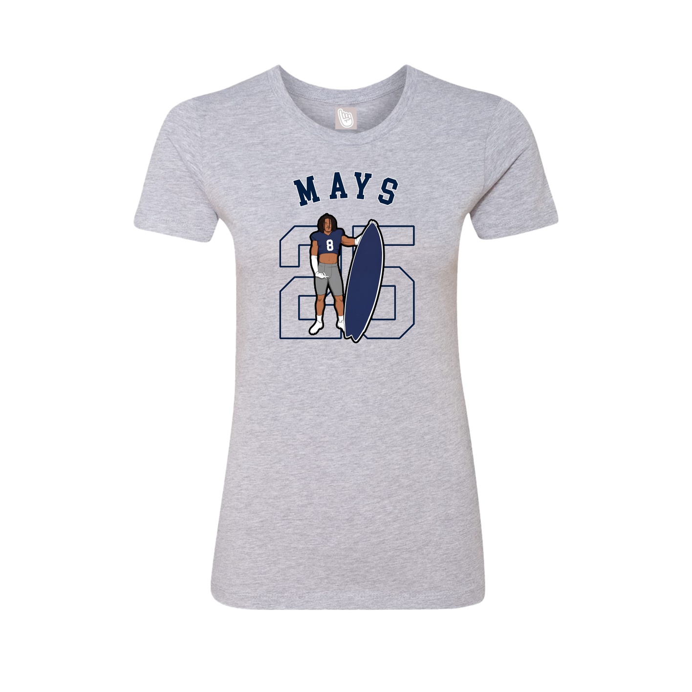 Fitted Women's Tee — Shirsey Arch in Grey