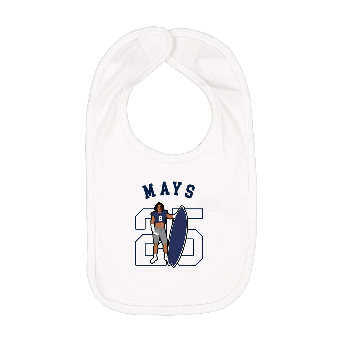 Infant Bib — Shirsey Arch in White