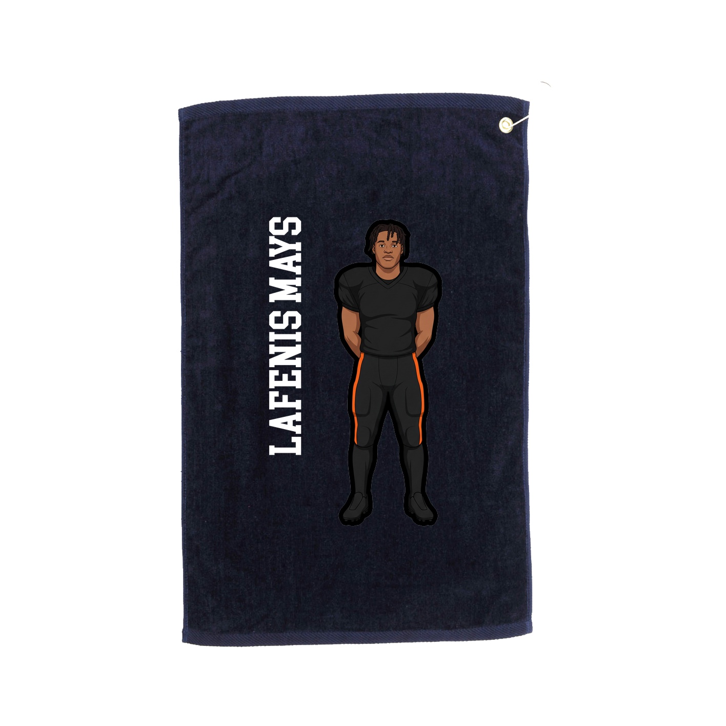 Golf Towel — Name Vertical in Navy