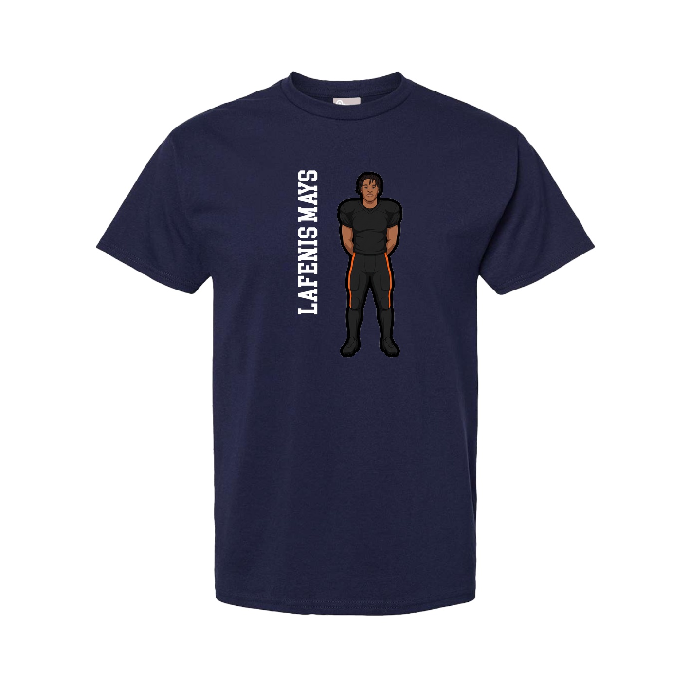 Youth Tee — Name Vertical in Navy