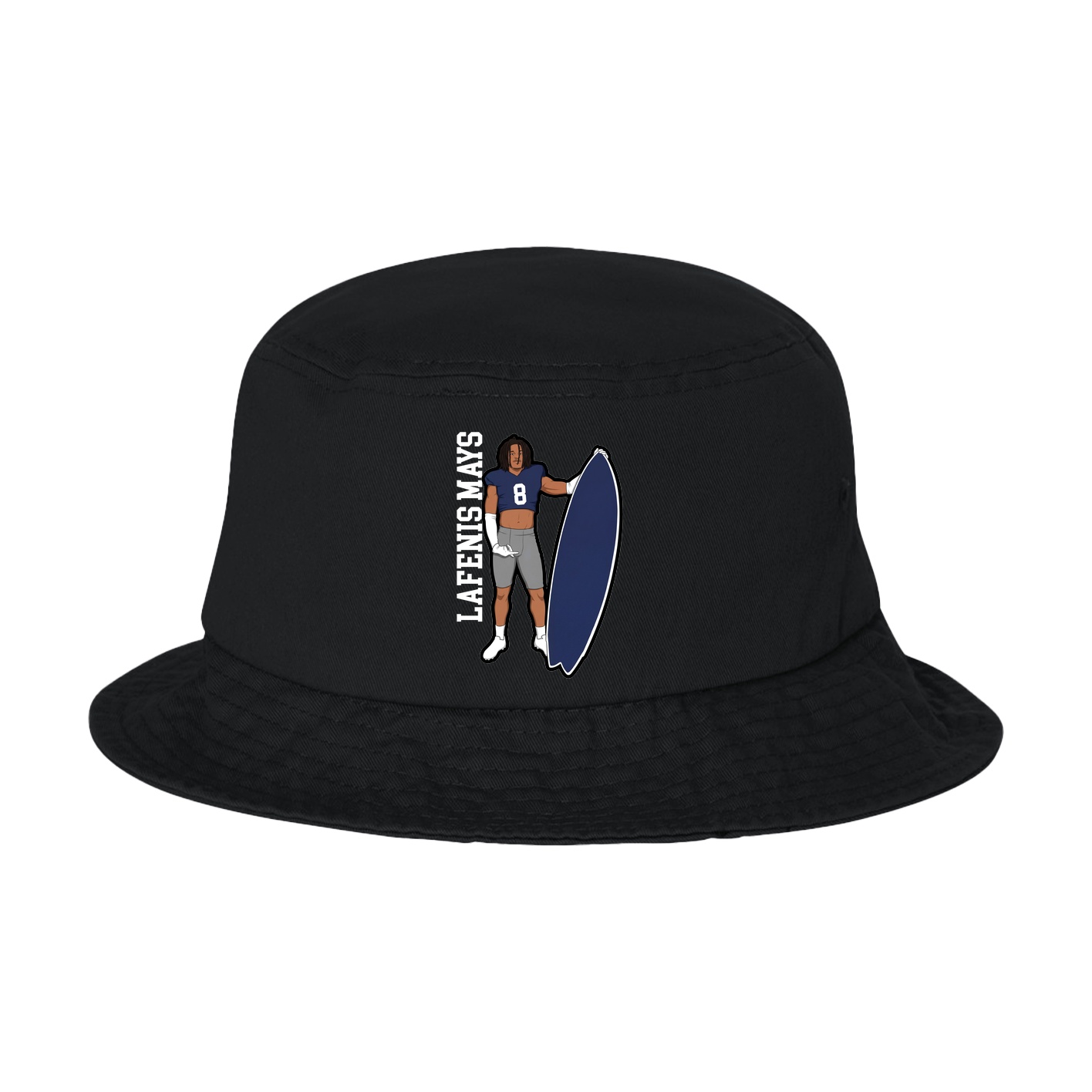 Bucket Cap — Name Vertical in Black