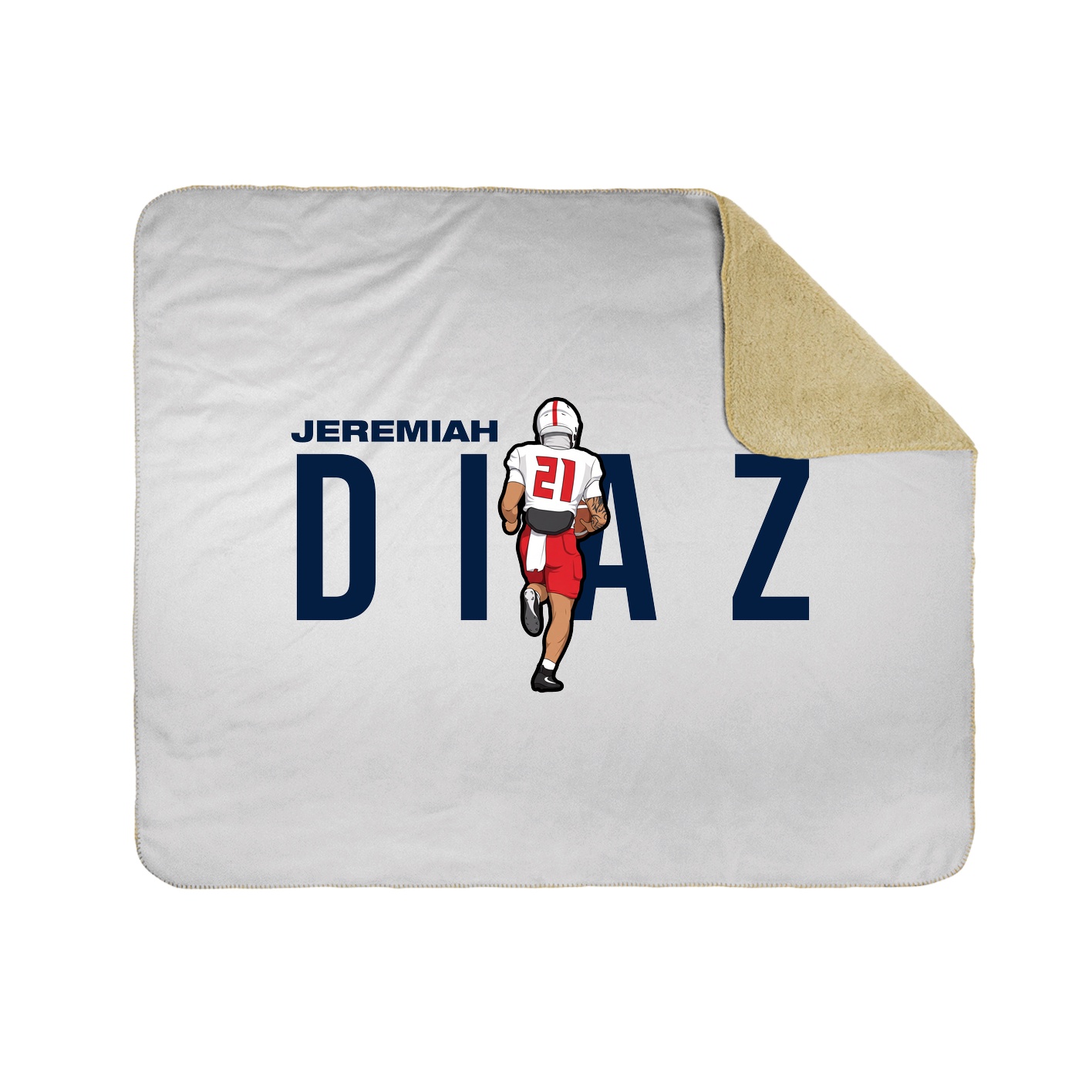 Throw Blanket — Player Name in White
