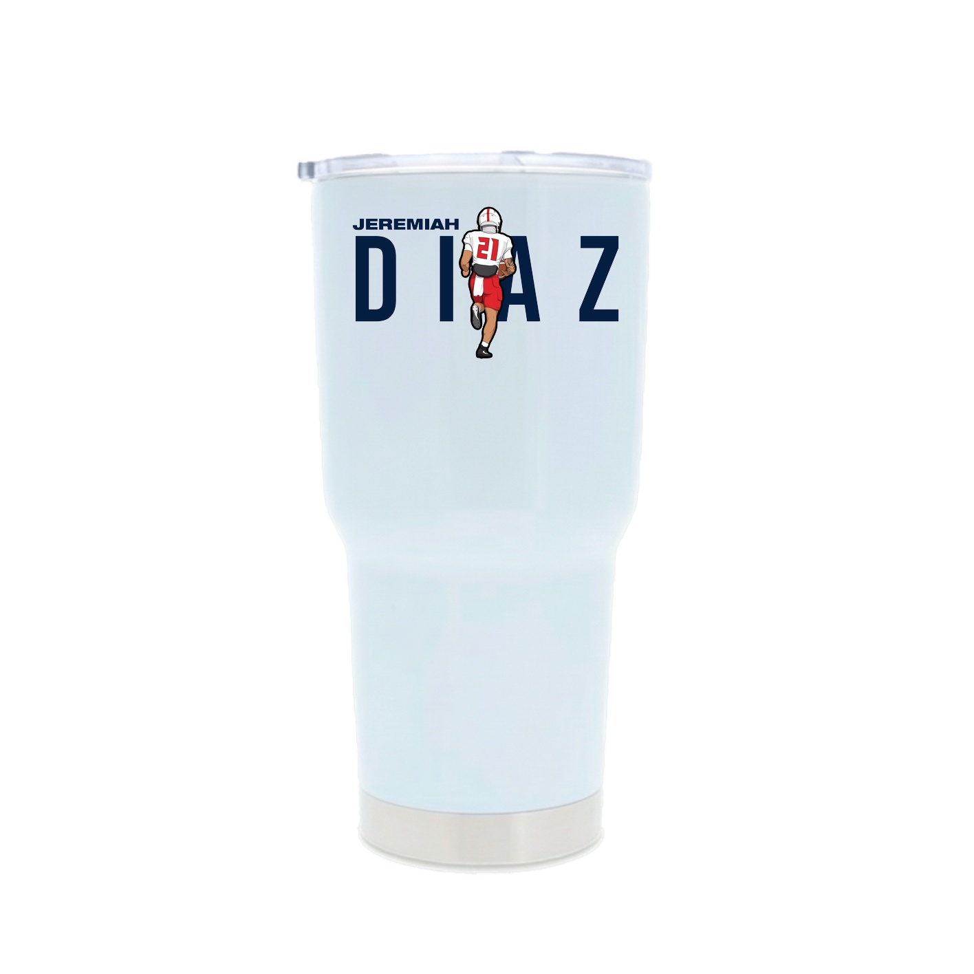 30oz Stainless Steel Tumbler — Player Name in White