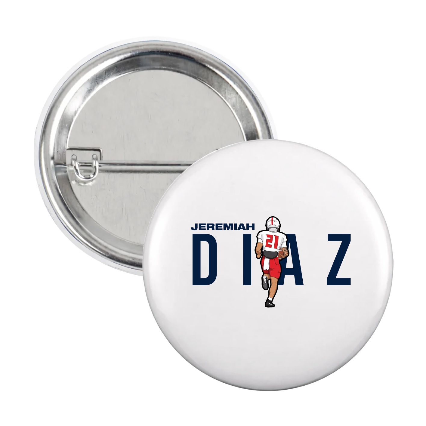 Game Day Button — Player Name in White