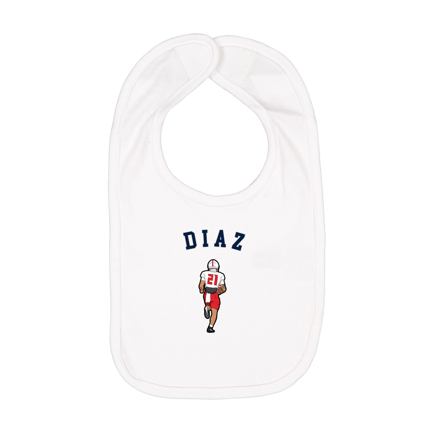 Infant Bib — Shirsey Arch in White
