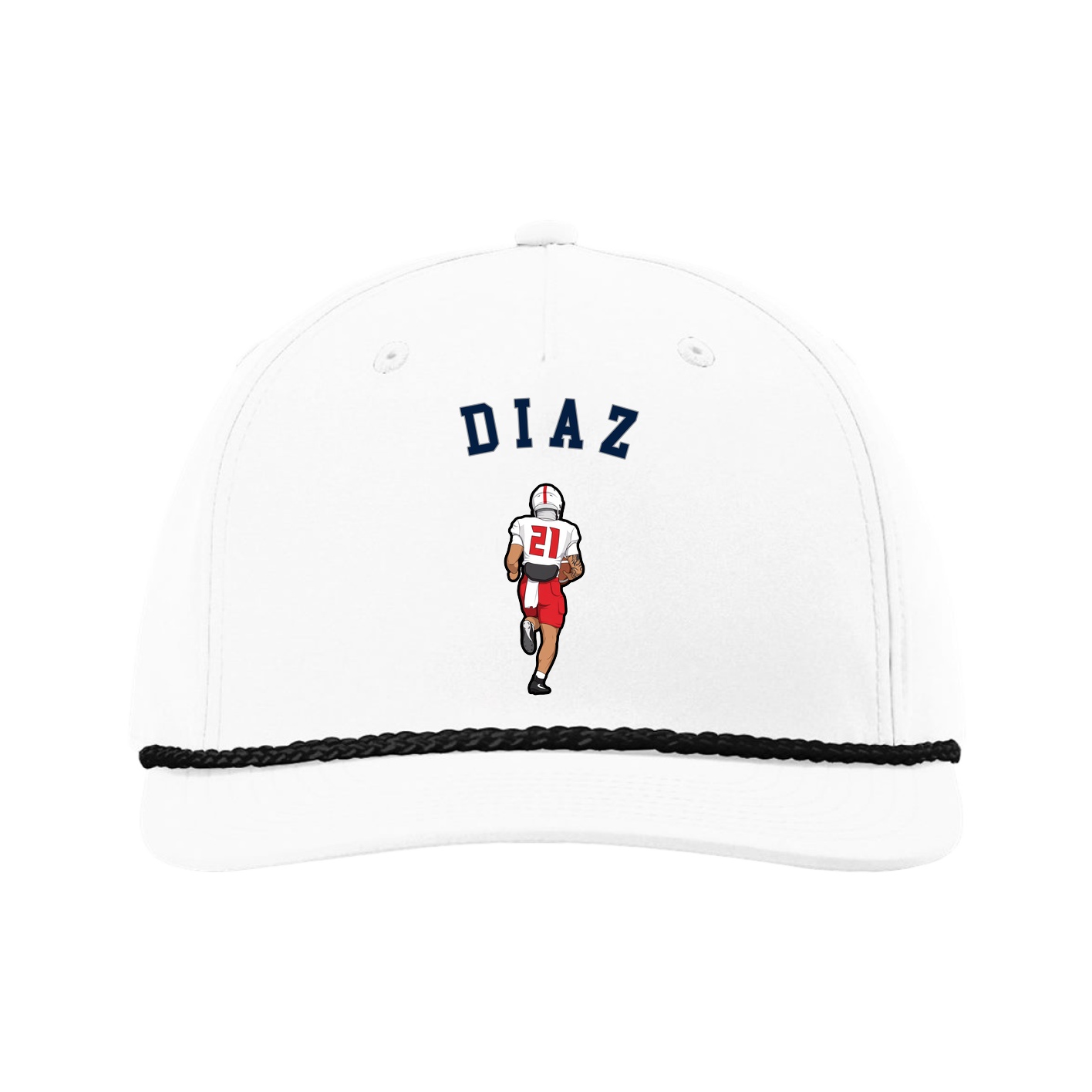 Five-Panel Classic Rope Cap — Shirsey Arch in White