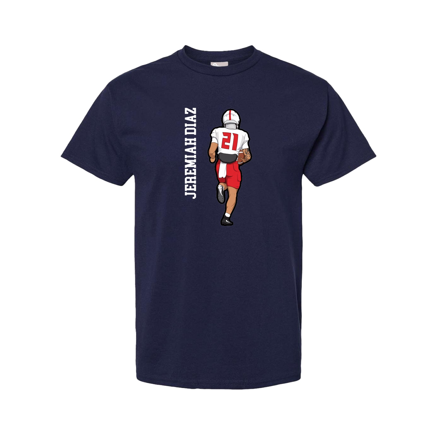 Tee — Name Vertical in Navy