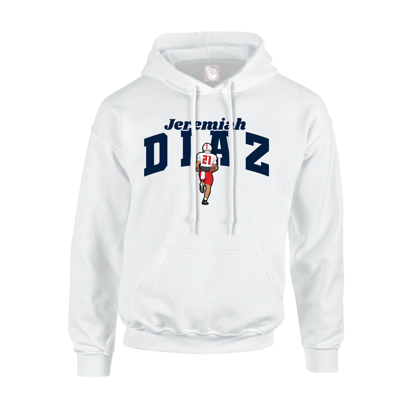 Hoodie — Signature Arch in White