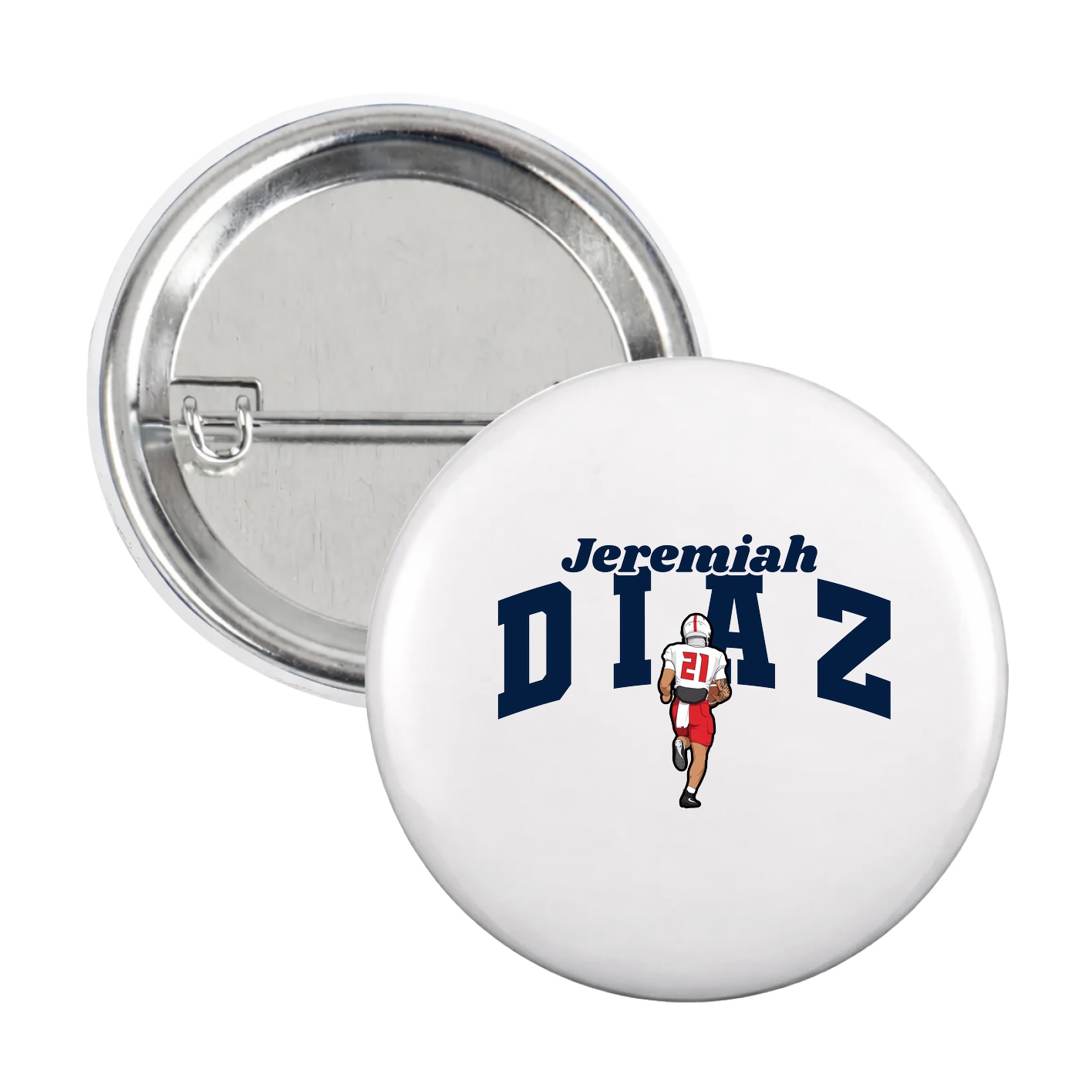 Game Day Button — Signature Arch in White