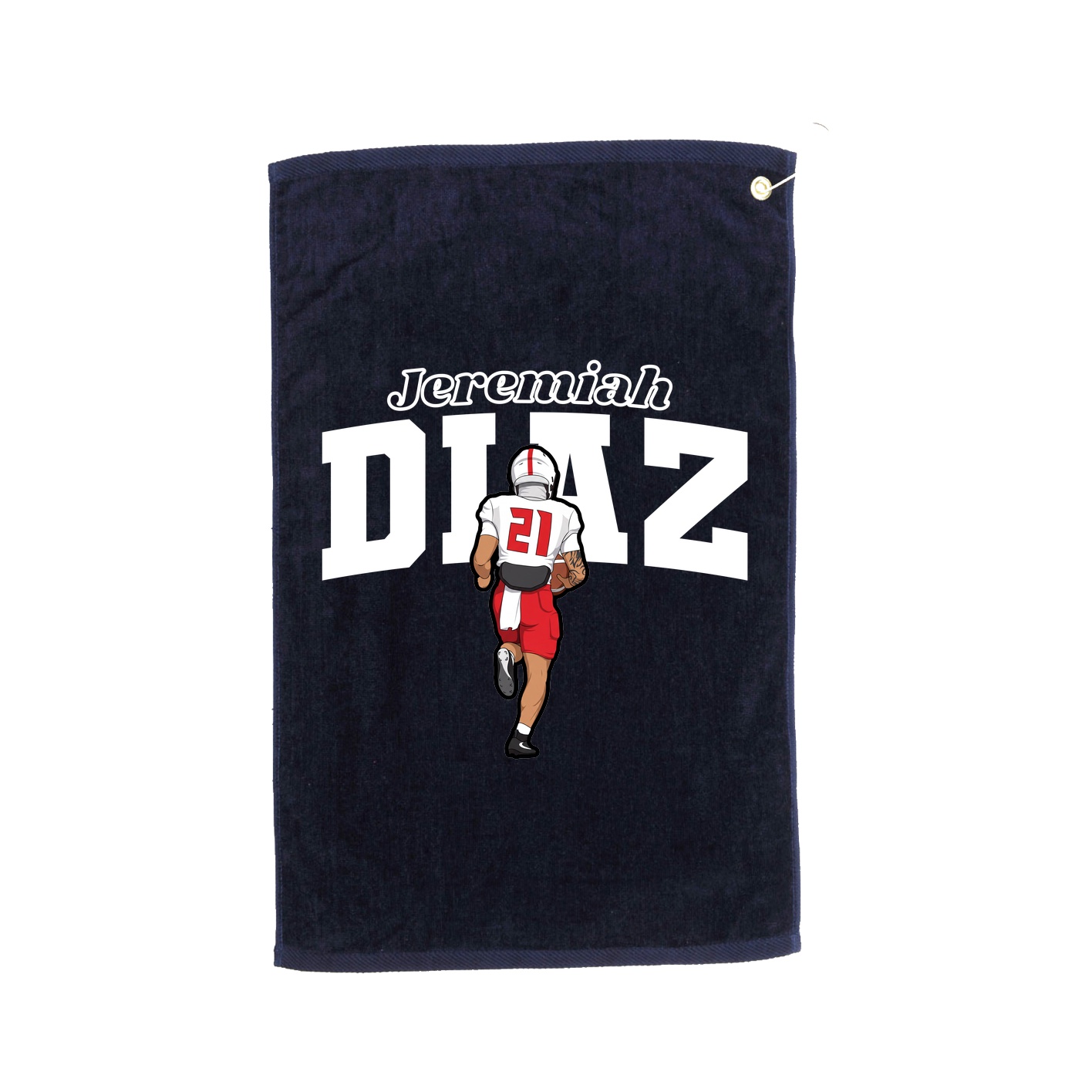 Golf Towel — Name Arch in Navy